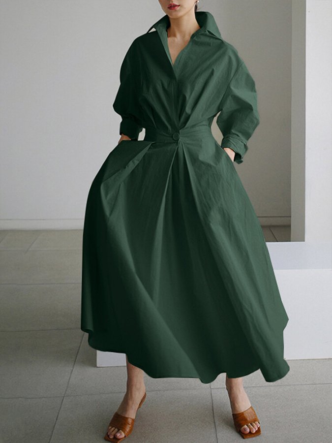 LD | Elegant maxi dress with sophisticated draping