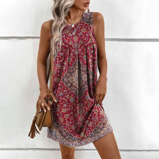 LD Brianna™- Comfortable sleeveless ethnic dress