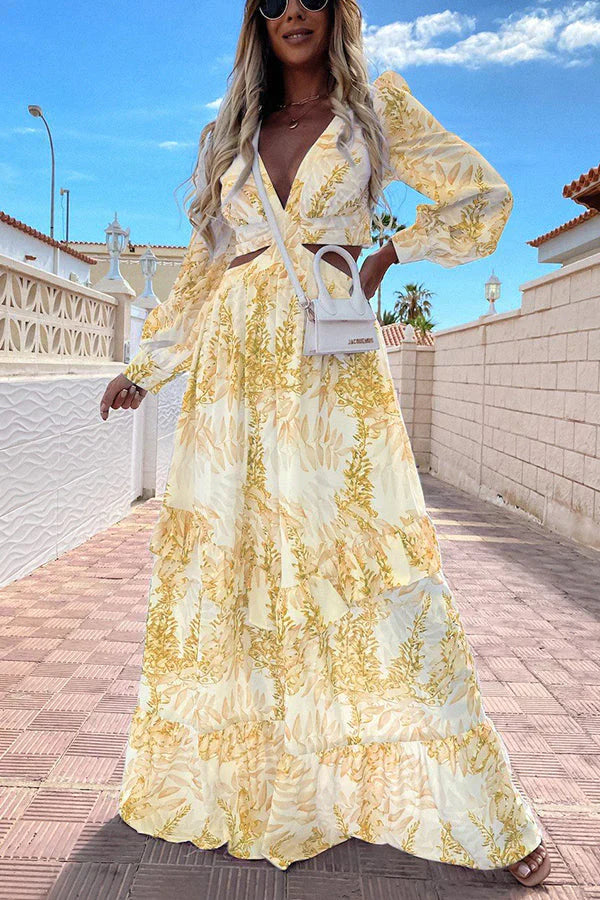 LP | Maxi dress with neckline