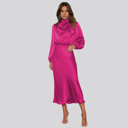 LP | Satin midi dress for women