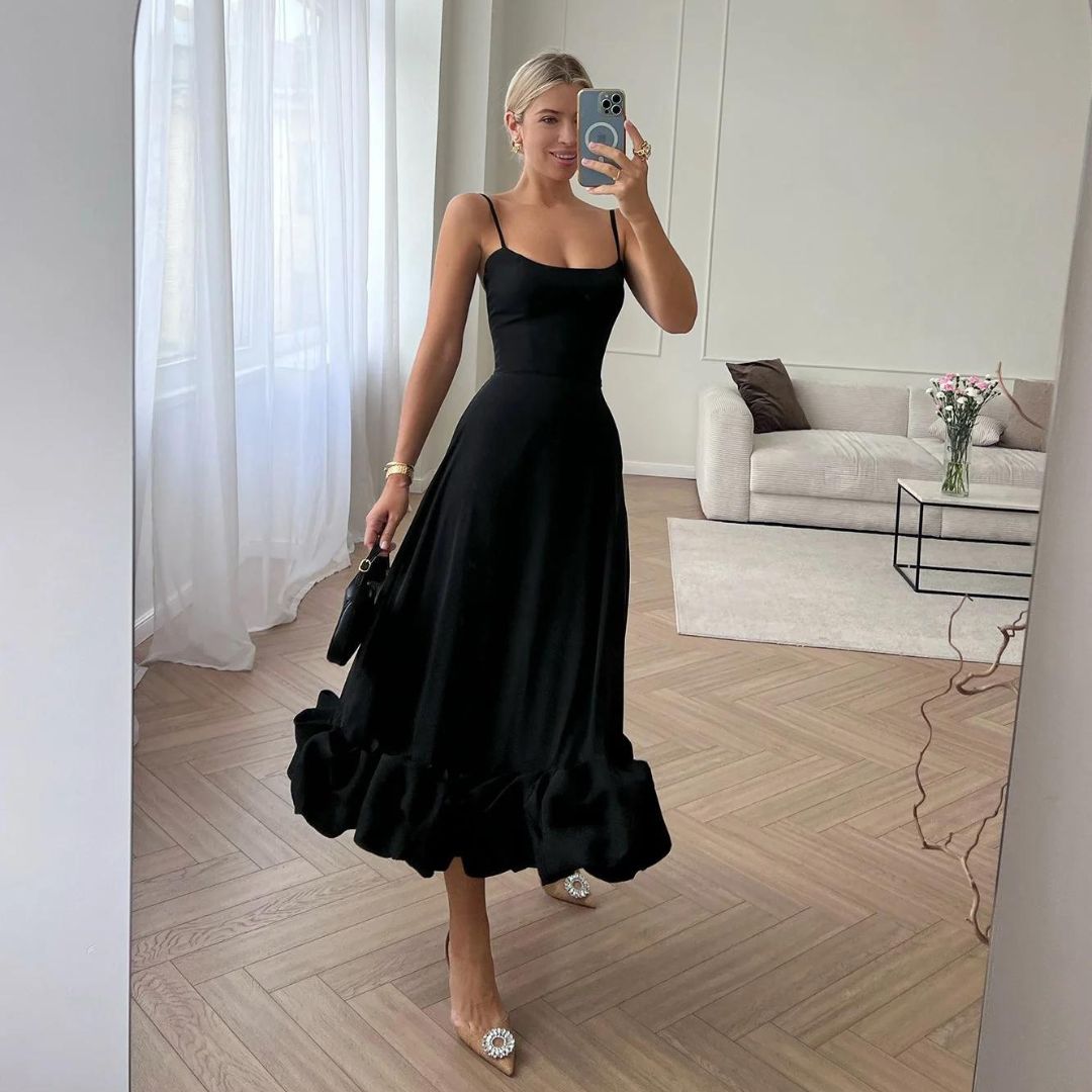 Miriam - Charming Flounced Midi Dress