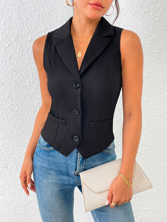 Lila - Women's Chic Spring Black Vest