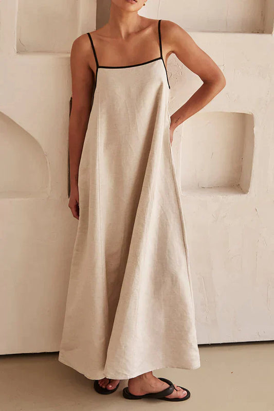 Mc | Fashionable linen maxi dress