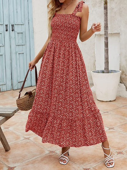 LP | Mila - Women's strapless summer long dresses with bohemian print