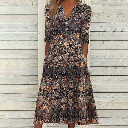 LP | Vintage-style floral print dress