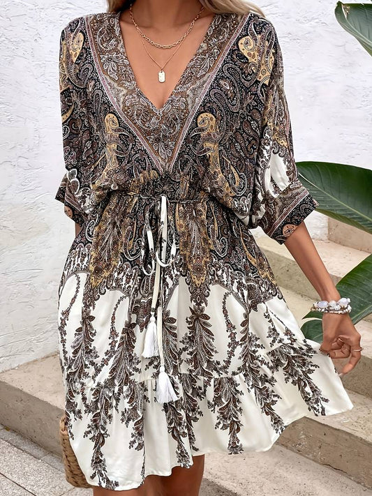 Mc | elegant dress with short sleeves