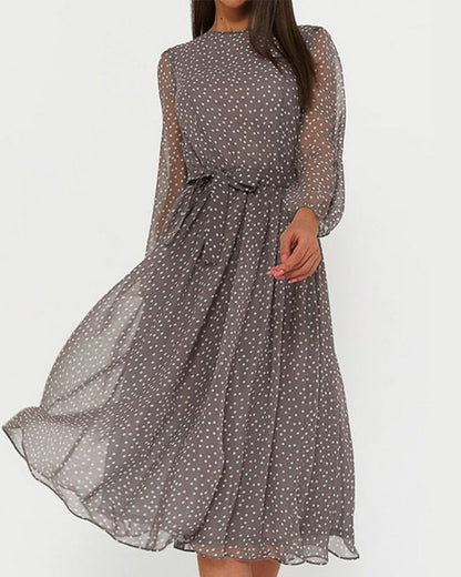 Shanie - Elegant polka-dot dress