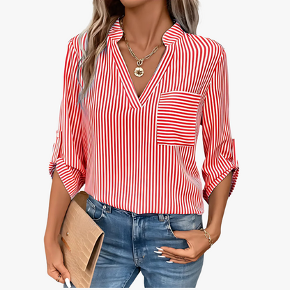Elegant striped blouse for women