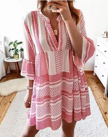 LP | Juliene -Dress with flared sleeves and half length