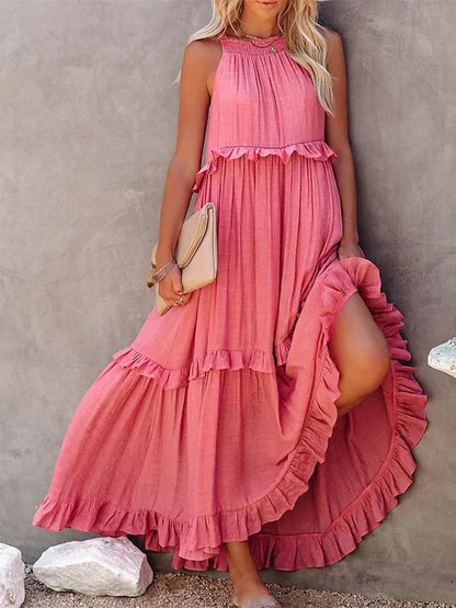 LP | Beach dress with ruffles
