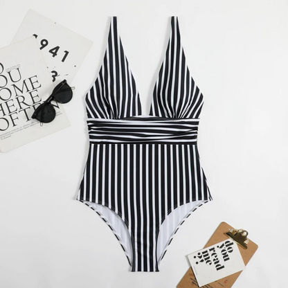 Amara - Elegant striped swimsuit