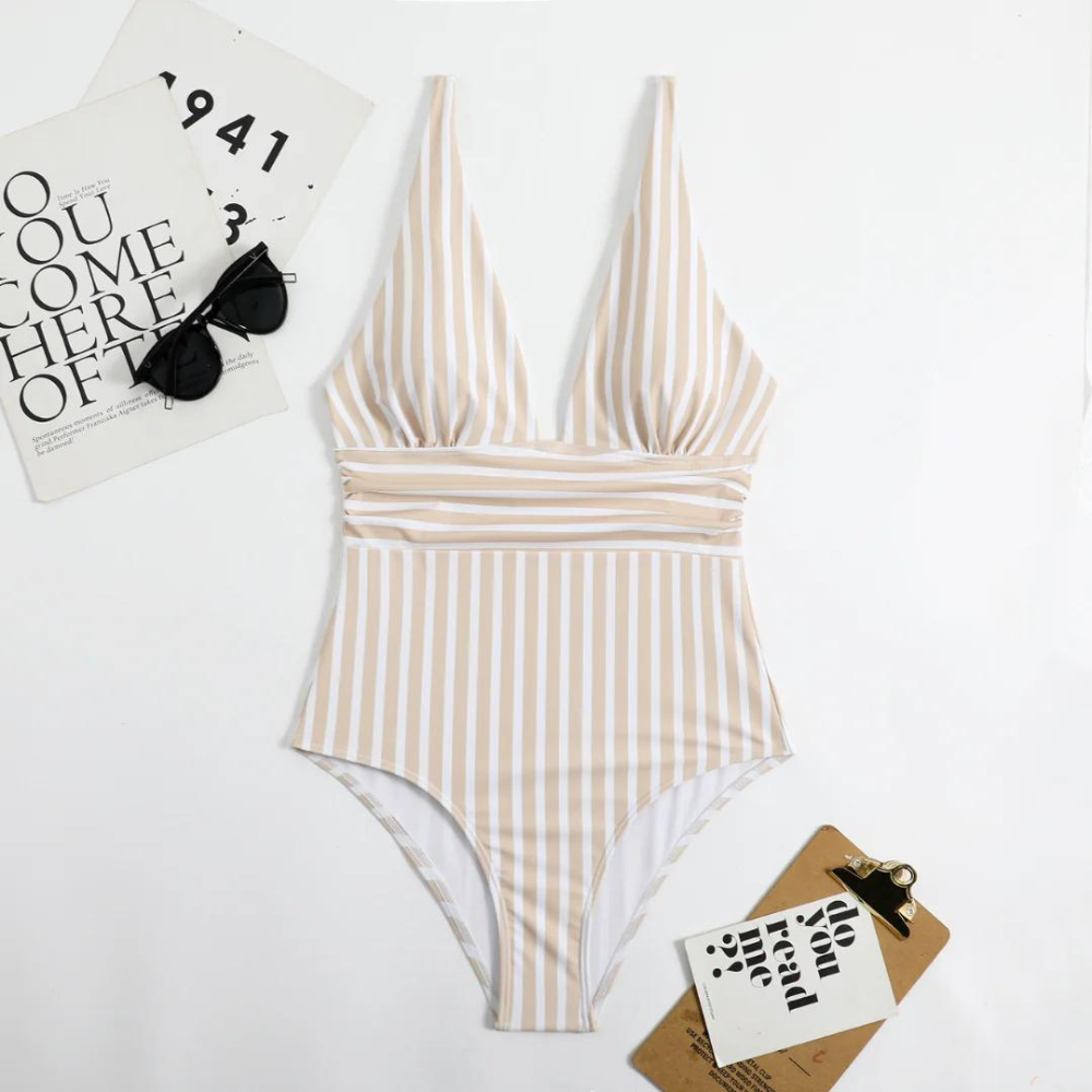 Amara - Elegant striped swimsuit