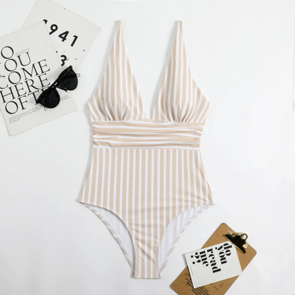 Amara - Elegant striped swimsuit