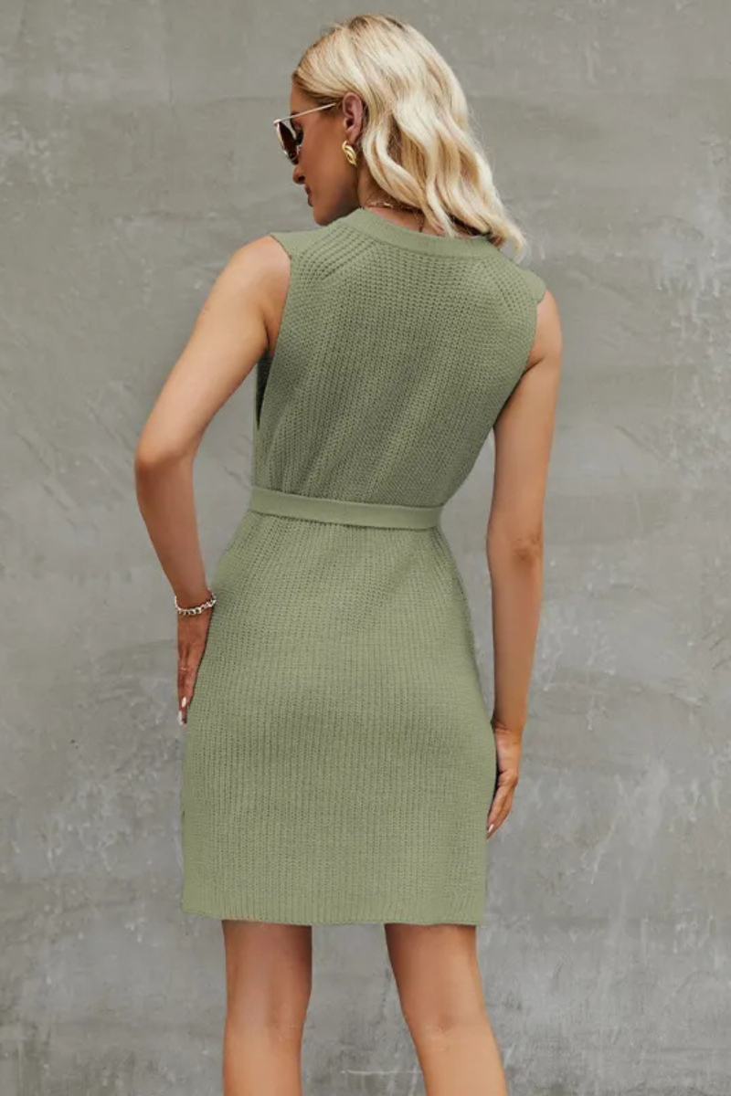 Anwen | Sleeveless round-neck dress