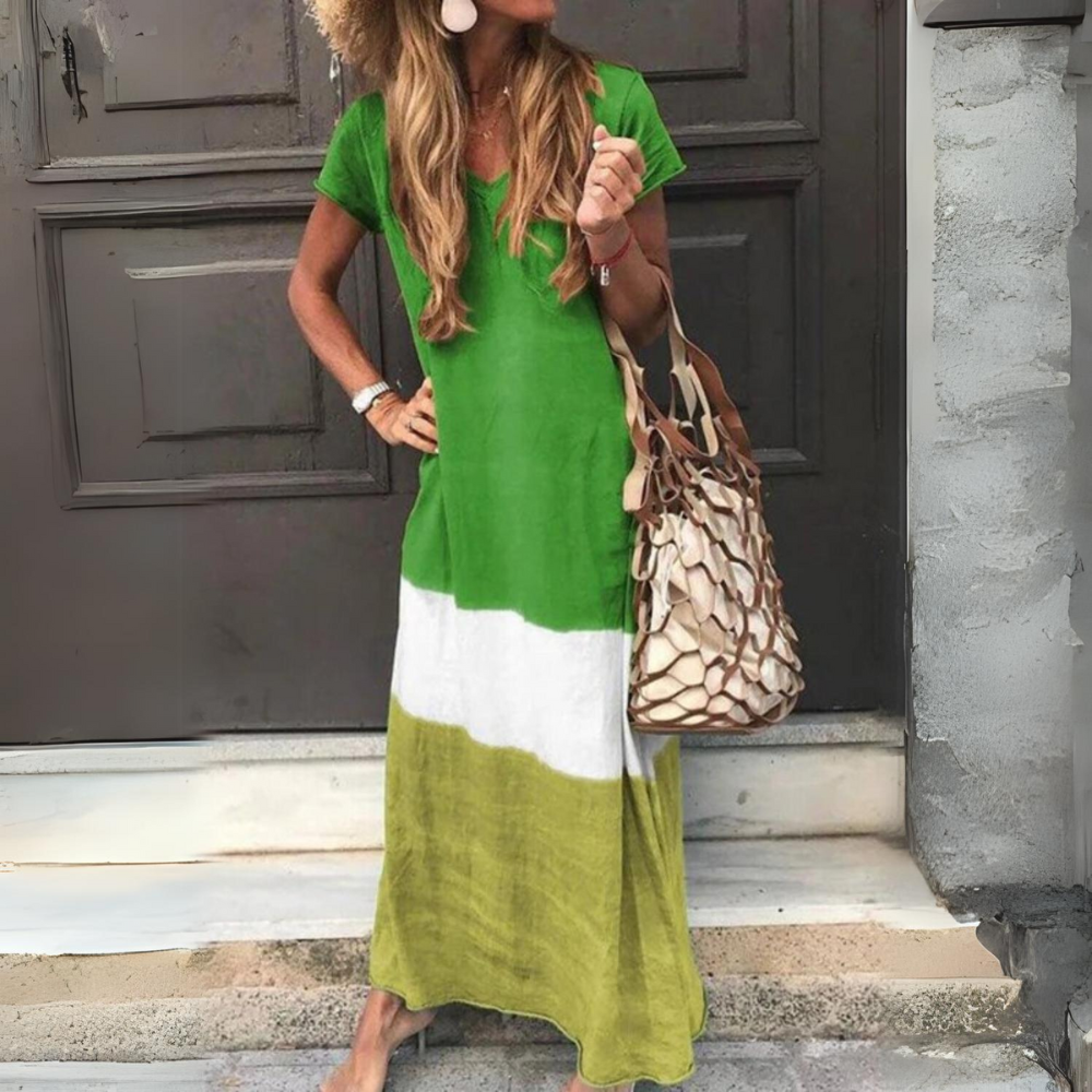 LP | Mosaic dress with short sleeves