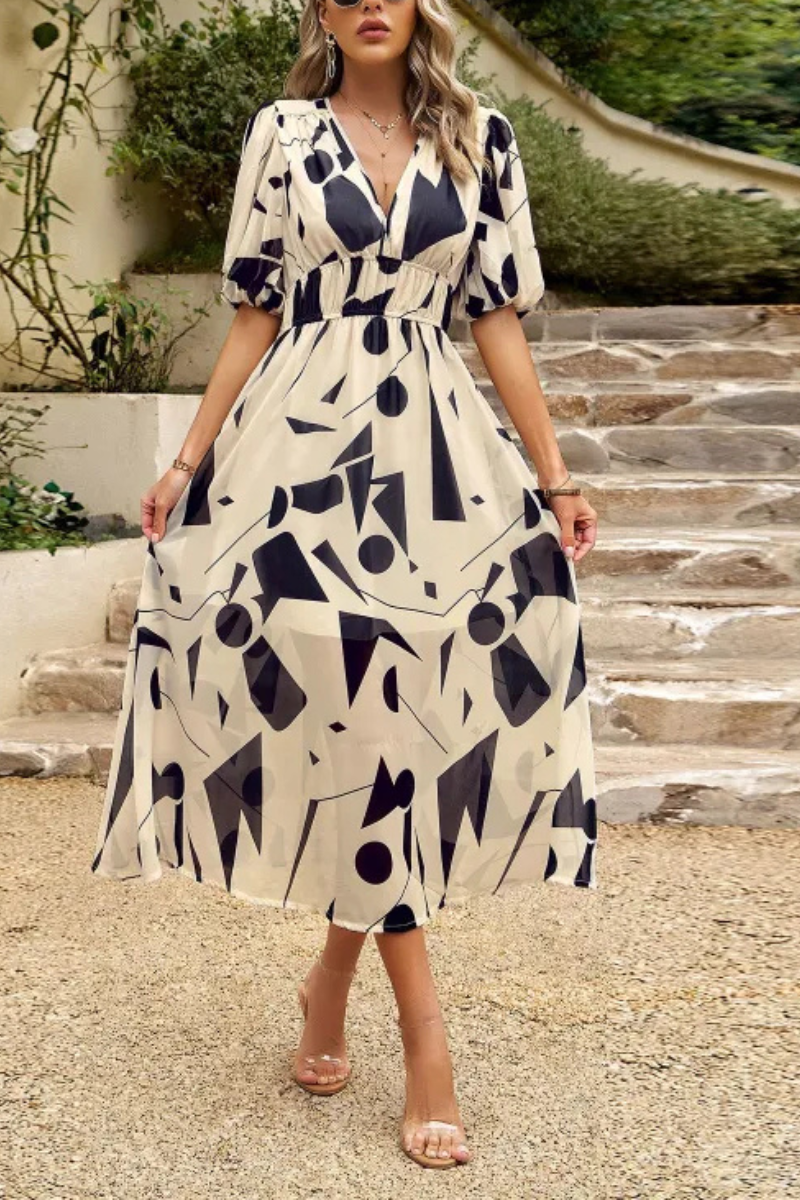 Auria | Summer Temperament V-neck dress