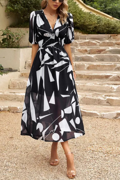 Auria | Summer Temperament V-neck dress