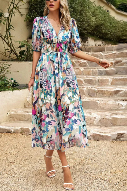 Auria | Summer Temperament V-neck dress