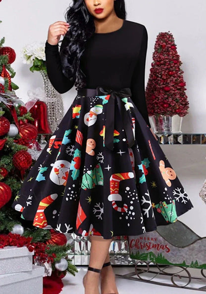 LP | Classic vintage swing dress with long sleeves