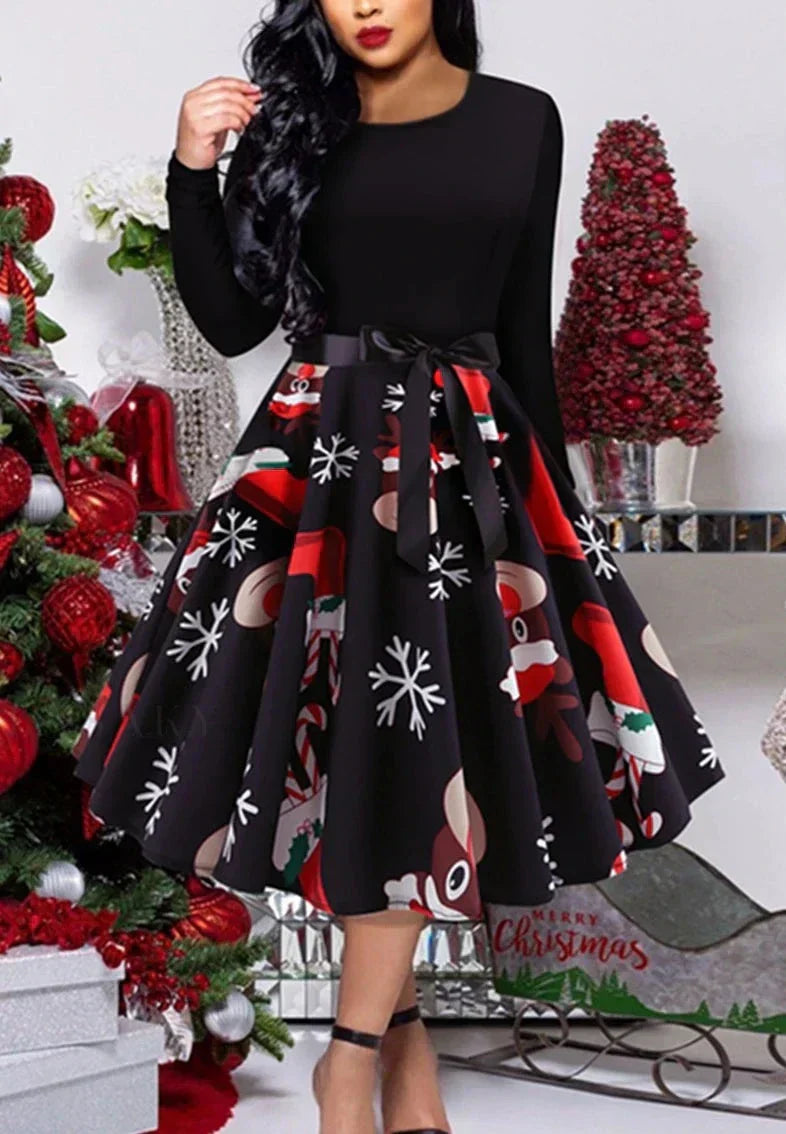 LP | Classic vintage swing dress with long sleeves