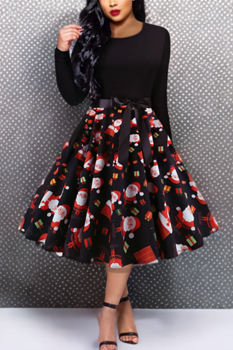 LP | Classic vintage swing dress with long sleeves