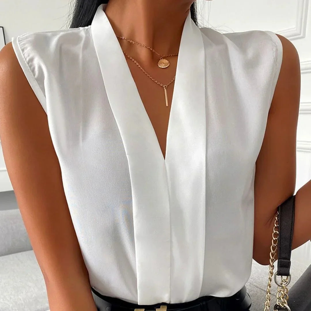 Santorini mouwloze blouse