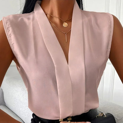 Santorini mouwloze blouse