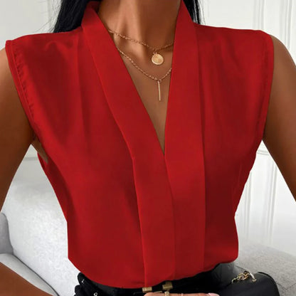 Santorini mouwloze blouse