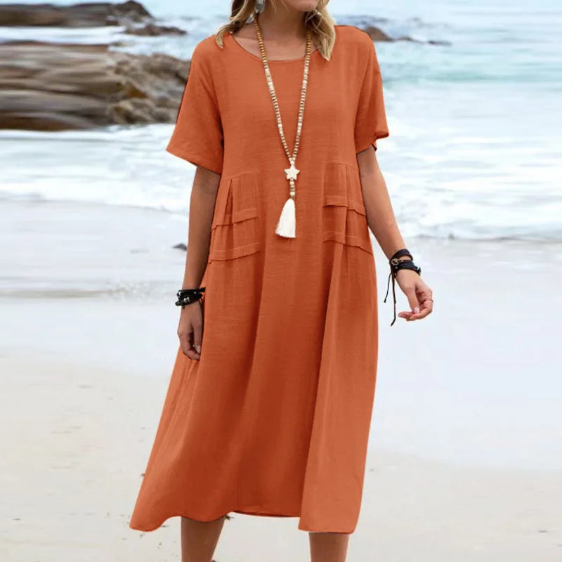 Benthe - Beach dress in linen