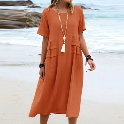 Benthe - Beach dress in linen