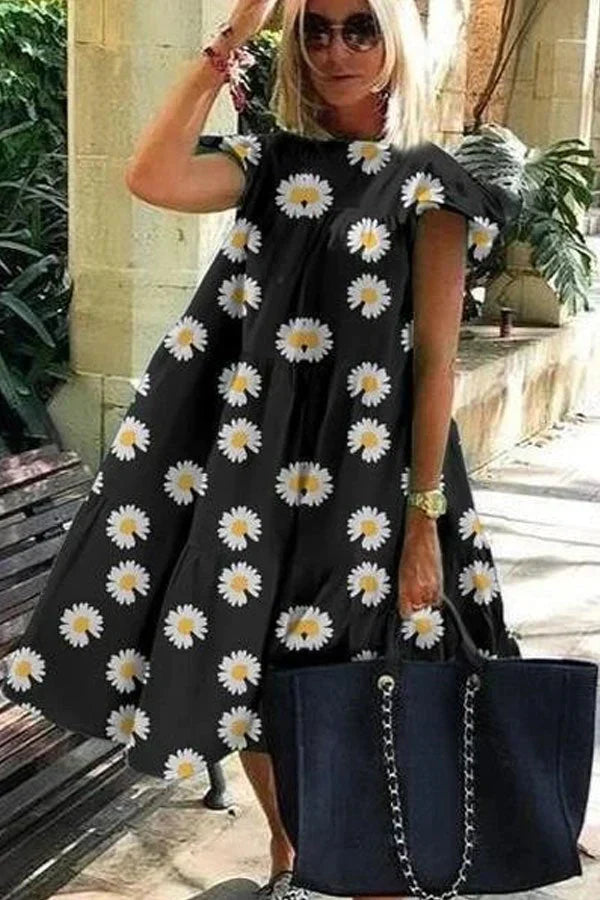 Billie - Soft dress with A-line print