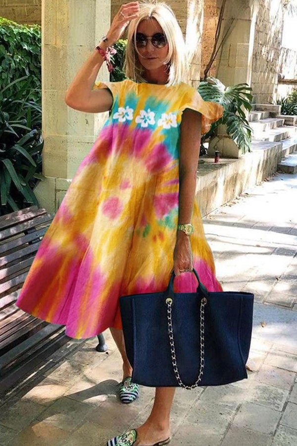 Billie - Soft dress with A-line print