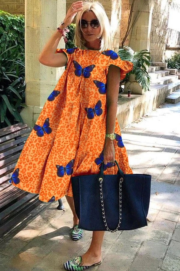 Billie - Soft dress with A-line print