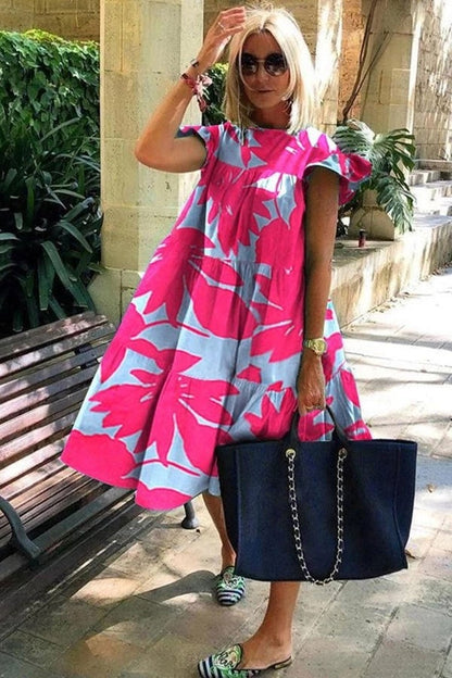 Billie - Soft dress with A-line print