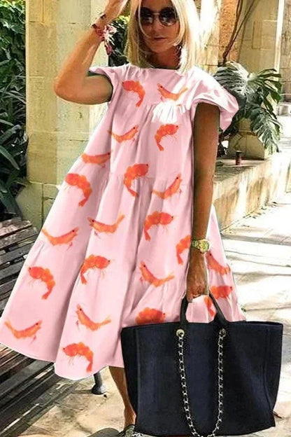 Billie - Soft dress with A-line print