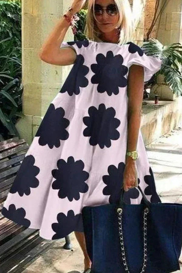 Billie - Soft dress with A-line print