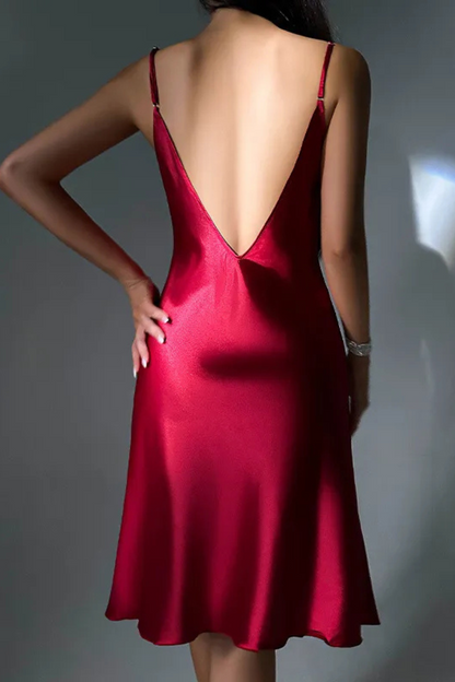 Brienne | Sexy silk slit nightdress