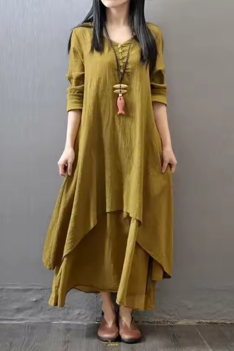 Briony | Two faux linen dresses