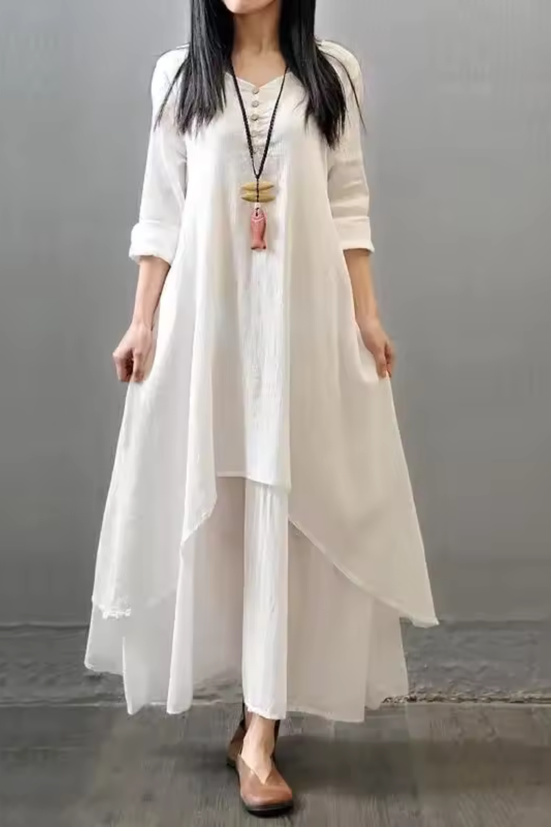 Briony | Two faux linen dresses