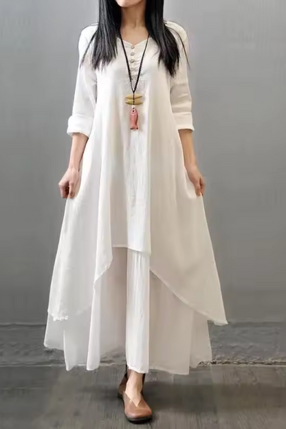 Briony | Two faux linen dresses