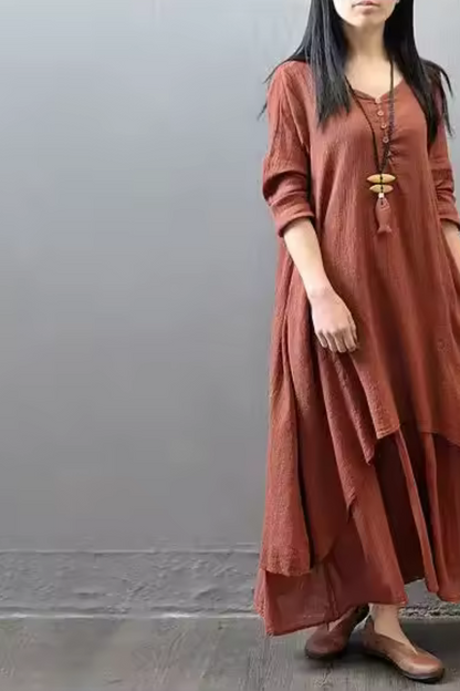 Briony | Two faux linen dresses