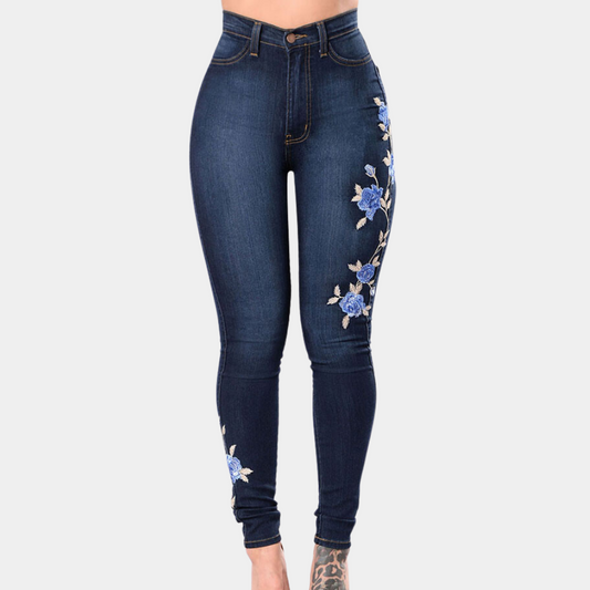 Ingrida - Women's embroidered skinny jeans