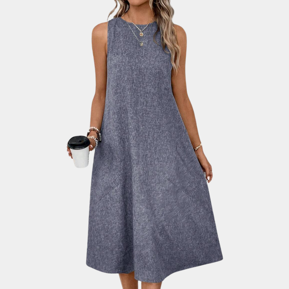 Mc | Women's simple dress with round neckline