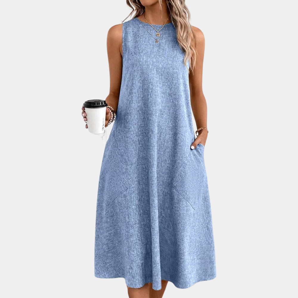Mc | Women's simple dress with round neckline