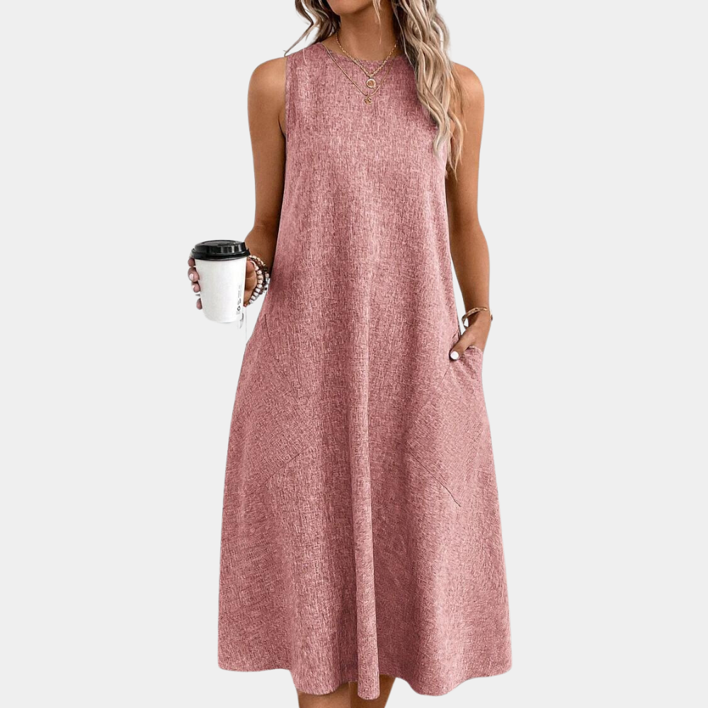 Mc | Women's simple dress with round neckline