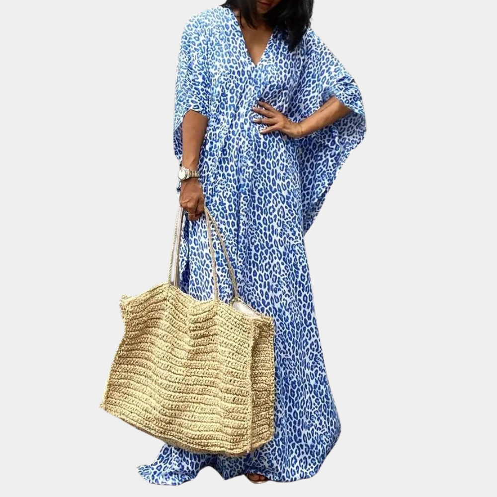 Mc | Maxi dress with leopard print for women