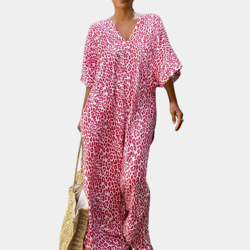 Mc | Maxi dress with leopard print for women