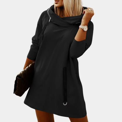 Mc | Elegant hooded dress for women