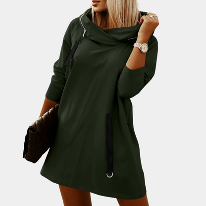 Mc | Elegant hooded dress for women
