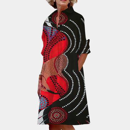 Mc | Women's trendy midi dress with print